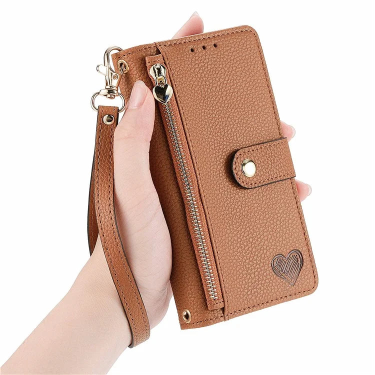 For Samsung Galaxy A16 5G Case RFID Blocking Zipper Pocket Leather Wallet Phone Cover