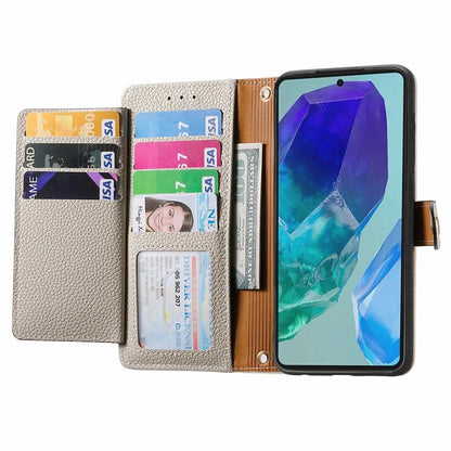 For Samsung Galaxy A16 5G Case RFID Blocking Zipper Pocket Leather Wallet Phone Cover