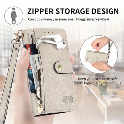 For Samsung Galaxy A16 5G Case RFID Blocking Zipper Pocket Leather Wallet Phone Cover