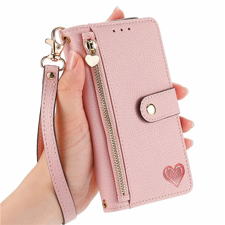 For Samsung Galaxy A16 5G Case RFID Blocking Zipper Pocket Leather Wallet Phone Cover