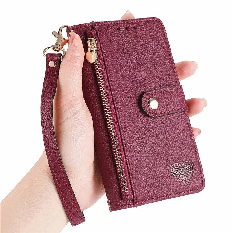 For Samsung Galaxy A16 5G Case RFID Blocking Zipper Pocket Leather Wallet Phone Cover