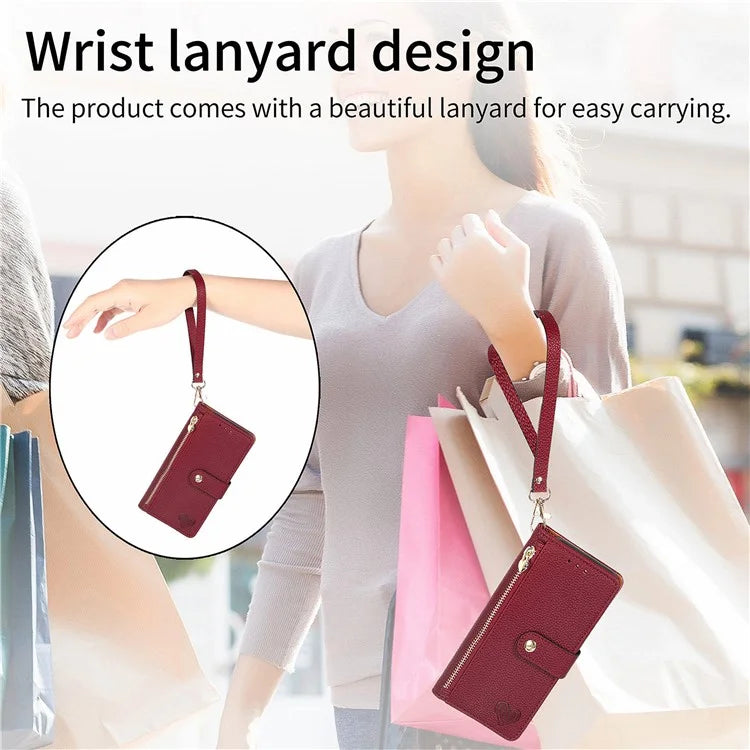 For Samsung Galaxy A16 5G Case RFID Blocking Zipper Pocket Leather Wallet Phone Cover
