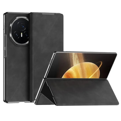 For Honor Magic V3 5G Case Stand PU Leather Phone Cover -Black
