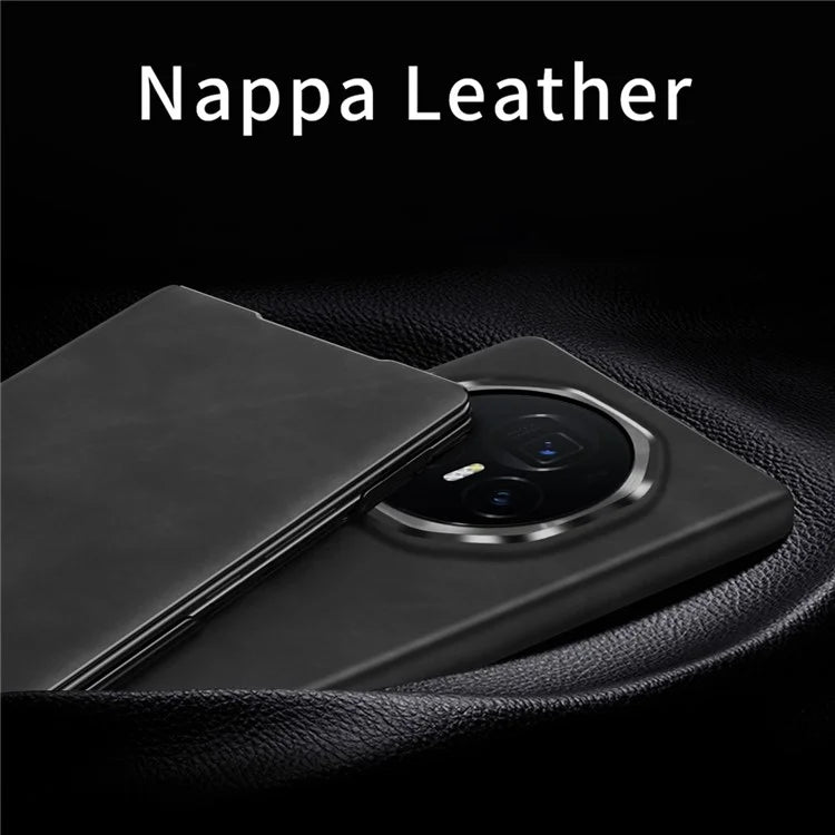 For Honor Magic V3 5G Case Stand PU Leather Phone Cover -Black