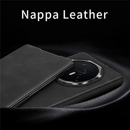 For Honor Magic V3 5G Case Stand PU Leather Phone Cover -Black