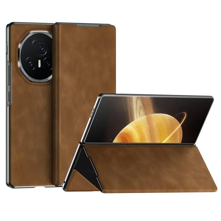 For Honor Magic V3 5G Case Stand PU Leather Phone Cover -Black