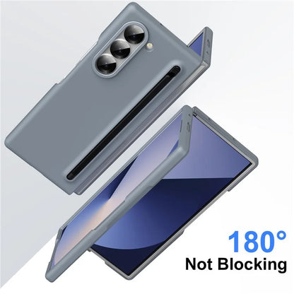 For Samsung Galaxy Z Fold5 5G Case Hard PC Phone Cover with Tempered Glass Film and Stylus