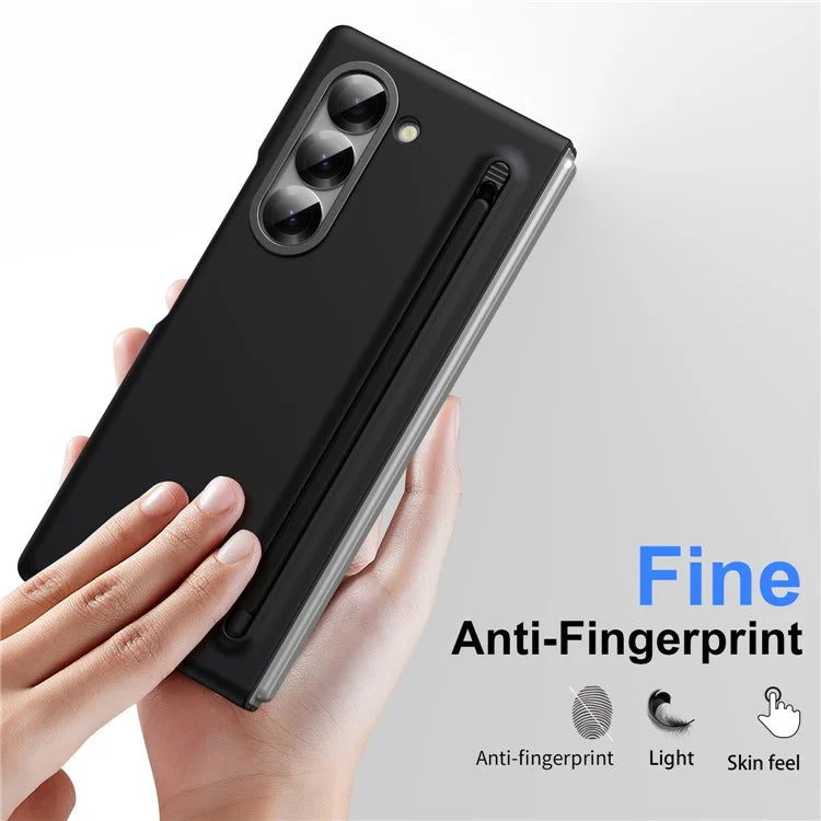 For Samsung Galaxy Z Fold6 5G Case Hard PC Phone Cover with Tempered Glass Film and Stylus