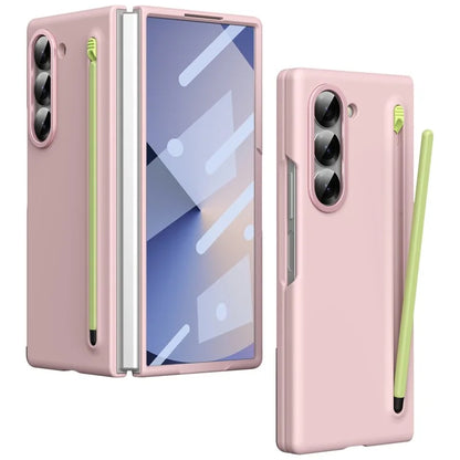 For Samsung Galaxy Z Fold6 5G Case Hard PC Phone Cover with Tempered Glass Film and Stylus