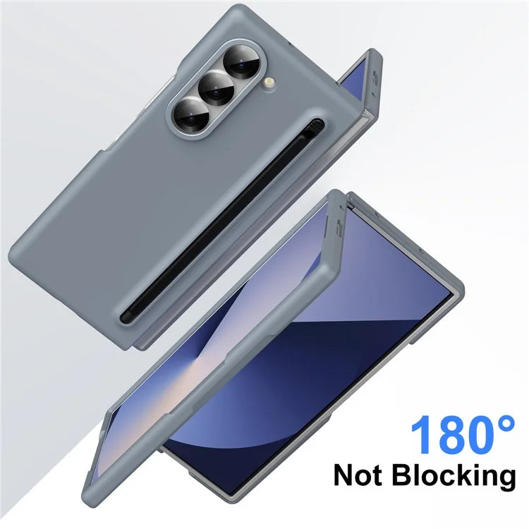 For Samsung Galaxy Z Fold6 5G Case Hard PC Phone Cover with Tempered Glass Film and Stylus