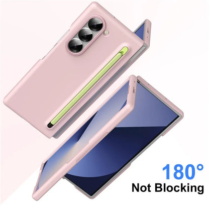 For Samsung Galaxy Z Fold6 5G Case Hard PC Phone Cover with Stylus