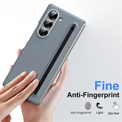 For Samsung Galaxy Z Fold6 5G Case Hard PC Phone Cover with Stylus