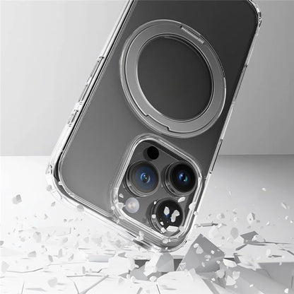 ROCK For iPhone 16 Pro Kickstand Case Compatible with MagSafe TPU+PC Back Cover