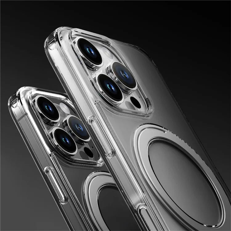 ROCK For iPhone 16 Pro Max Kickstand Case Compatible with MagSafe TPU+PC Back Cover