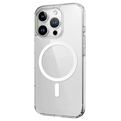 ROCK For iPhone 16 Pro Clear Phone Case Compatible with MagSafe TPU+PC Back Cover