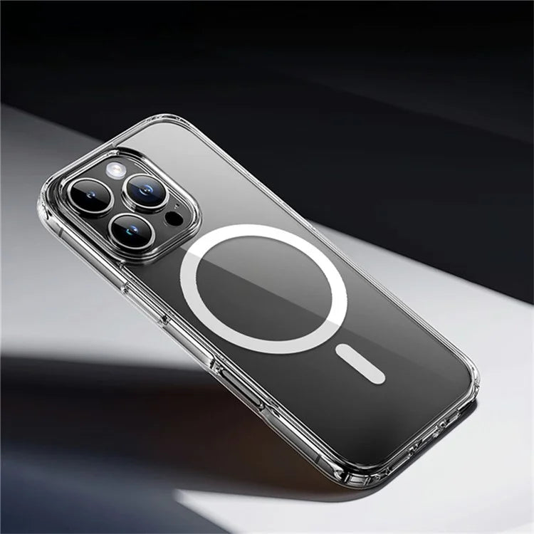 ROCK For iPhone 16 Pro Clear Phone Case Compatible with MagSafe TPU+PC Back Cover