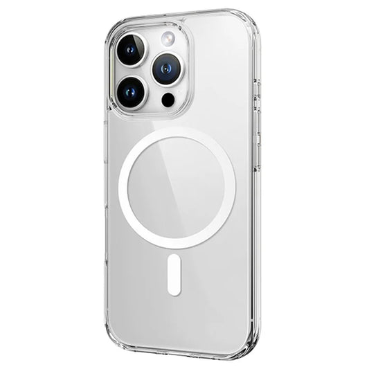ROCK For iPhone 16 Pro Max Clear Phone Case Compatible with MagSafe TPU+PC Back Cover