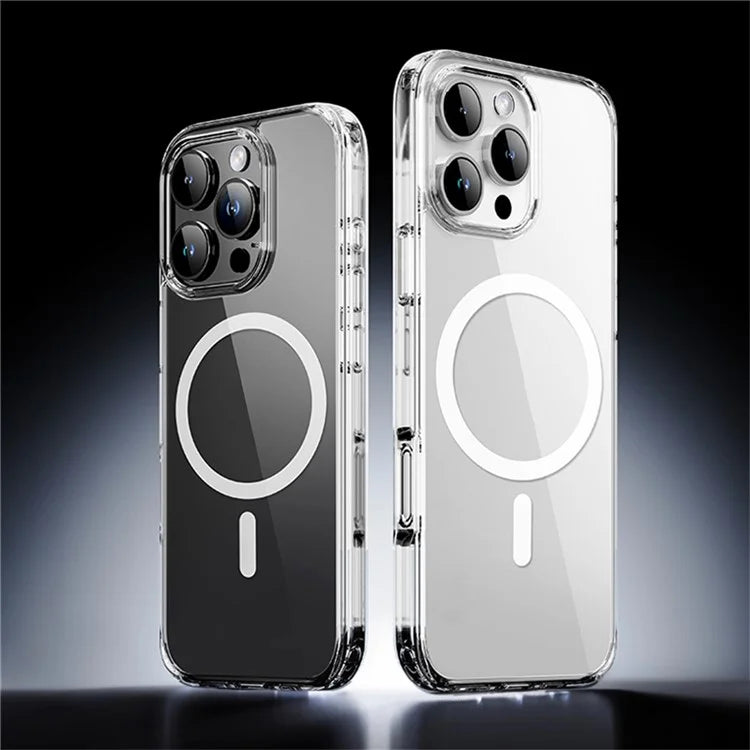 ROCK For iPhone 16 Pro Max Clear Phone Case Compatible with MagSafe TPU+PC Back Cover