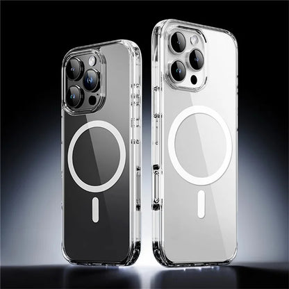 ROCK For iPhone 16 Pro Max Clear Phone Case Compatible with MagSafe TPU+PC Back Cover