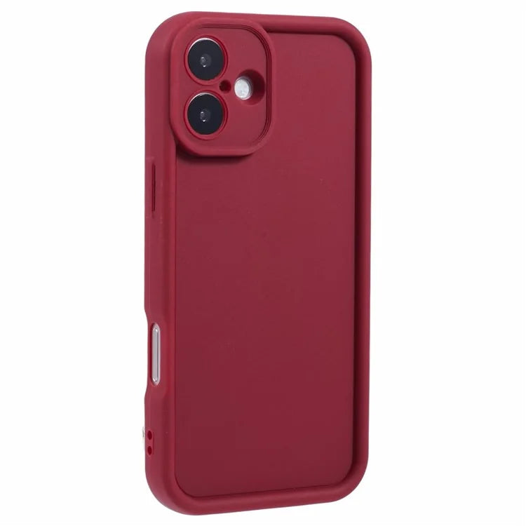 For iPhone 16 Plus Case Grooved Design TPU Anti-Slip Phone Cover