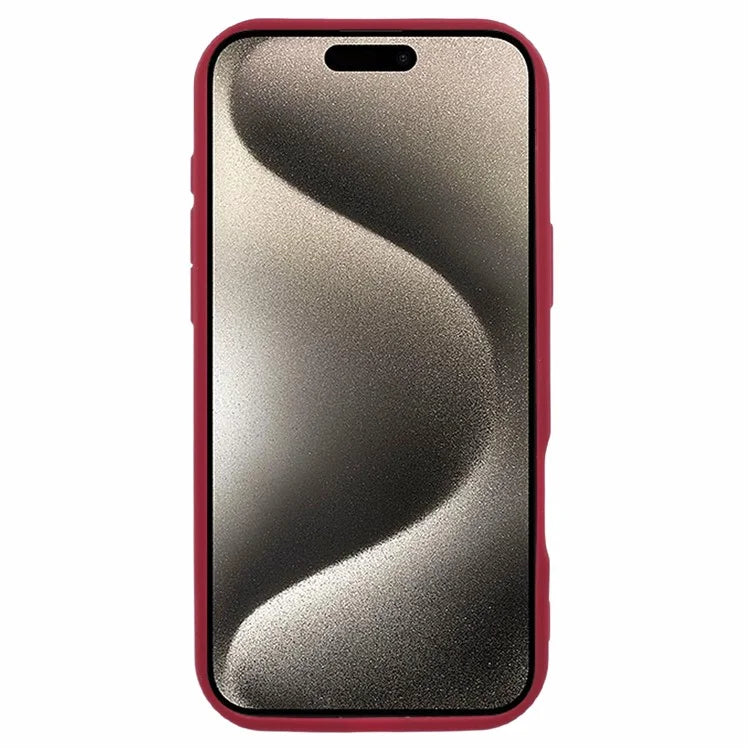 For iPhone 16 Plus Case Grooved Design TPU Anti-Slip Phone Cover