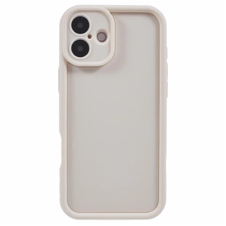 For iPhone 16 Plus Case Grooved Design TPU Anti-Slip Phone Cover