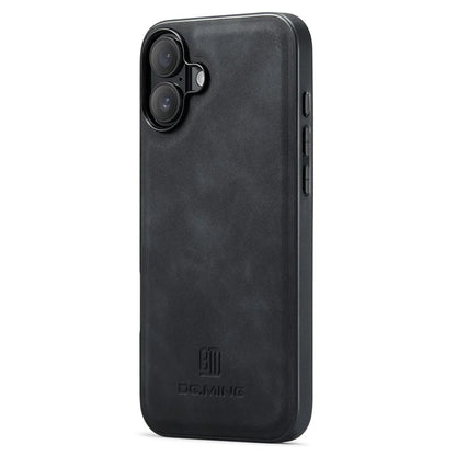 DG.MING For iPhone 16 Case PU Leather+PC+TPU Hybrid Phone Cover