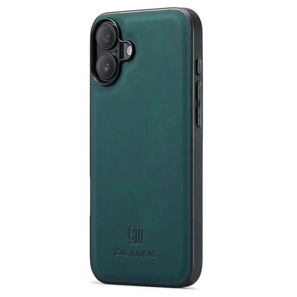 DG.MING For iPhone 16 Case PU Leather+PC+TPU Hybrid Phone Cover