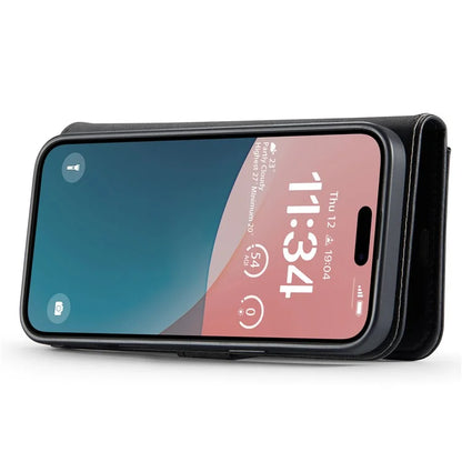 DG.MING for iPhone 16 Plus Case Detachable Split Leather Phone Cover