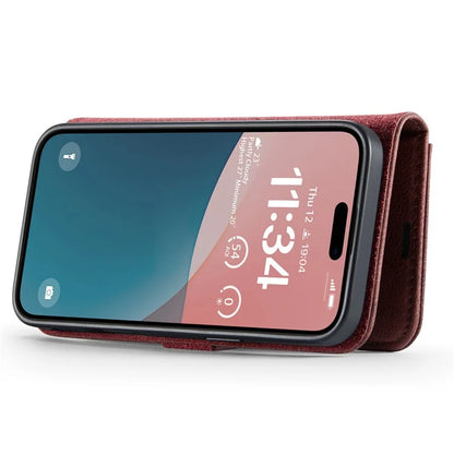DG.MING for iPhone 16 Plus Case Detachable Split Leather Phone Cover