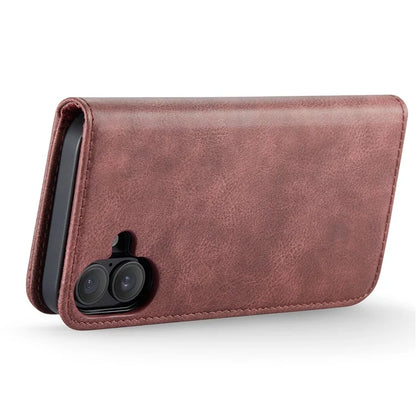 DG.MING for iPhone 16 Plus Case Detachable Split Leather Phone Cover