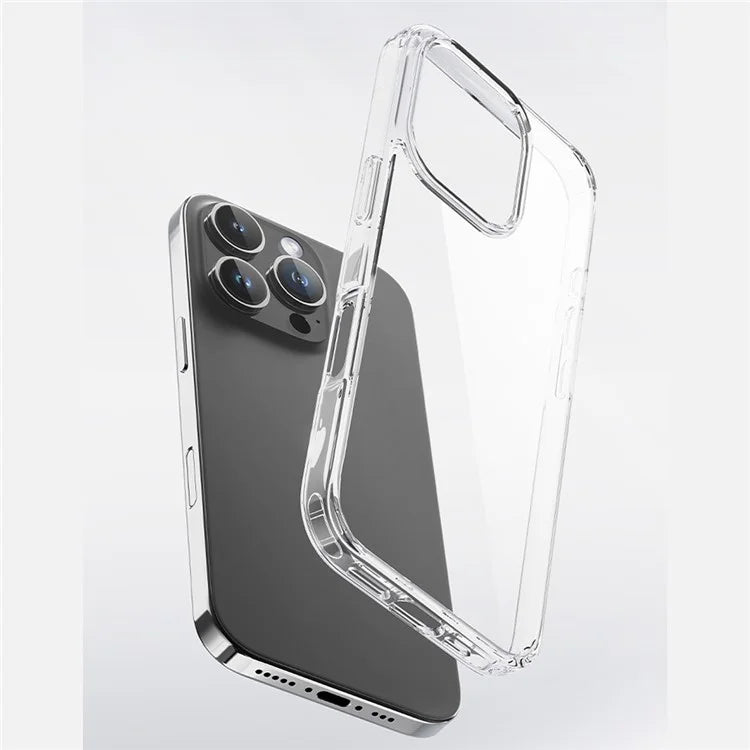 ROCK For iPhone 16 Pro Clear Phone Case PC+TPU Anti-Drop Phone Cover
