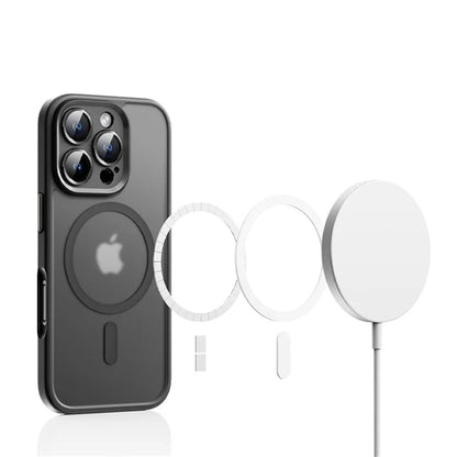ROCK For iPhone 16 Pro Max Magnetic Case Compatible with MagSafe Skin-touch PC+TPU Phone Cover