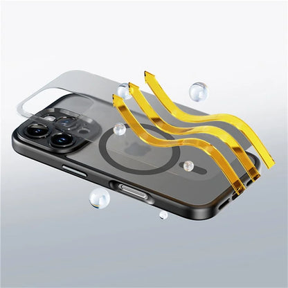 ROCK For iPhone 16 Pro Max Magnetic Case Compatible with MagSafe Skin-touch PC+TPU Phone Cover