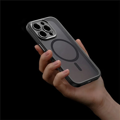 ROCK For iPhone 16 Pro Max Magnetic Case Compatible with MagSafe Skin-touch PC+TPU Phone Cover