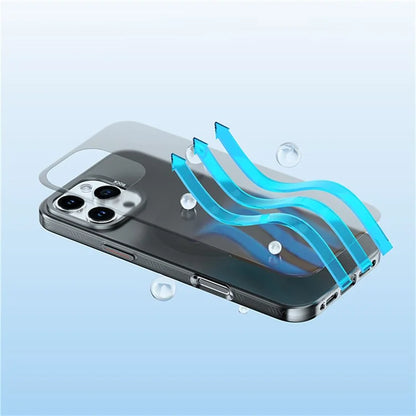 ROCK For iPhone 16 Pro Max Magnetic Case Anti-Drop Metal Lens Frame TPU+PC Matte Phone Cover