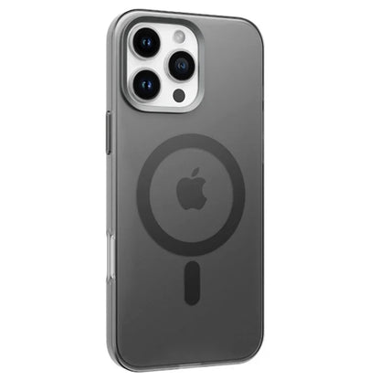 ROCK For iPhone 16 Pro Max Magnetic Case Anti-Drop Metal Lens Frame TPU+PC Matte Phone Cover