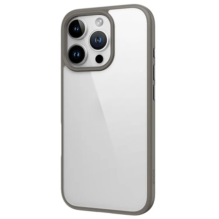 ROCK For iPhone 16 Pro Clear Phone Case PC+TPU Shockproof Back Cover