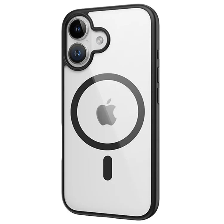 ROCK For iPhone 16 Plus Clear Phone Case Compatible with MagSafe PC+TPU Cover