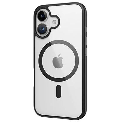 ROCK For iPhone 16 Plus Clear Phone Case Compatible with MagSafe PC+TPU Cover