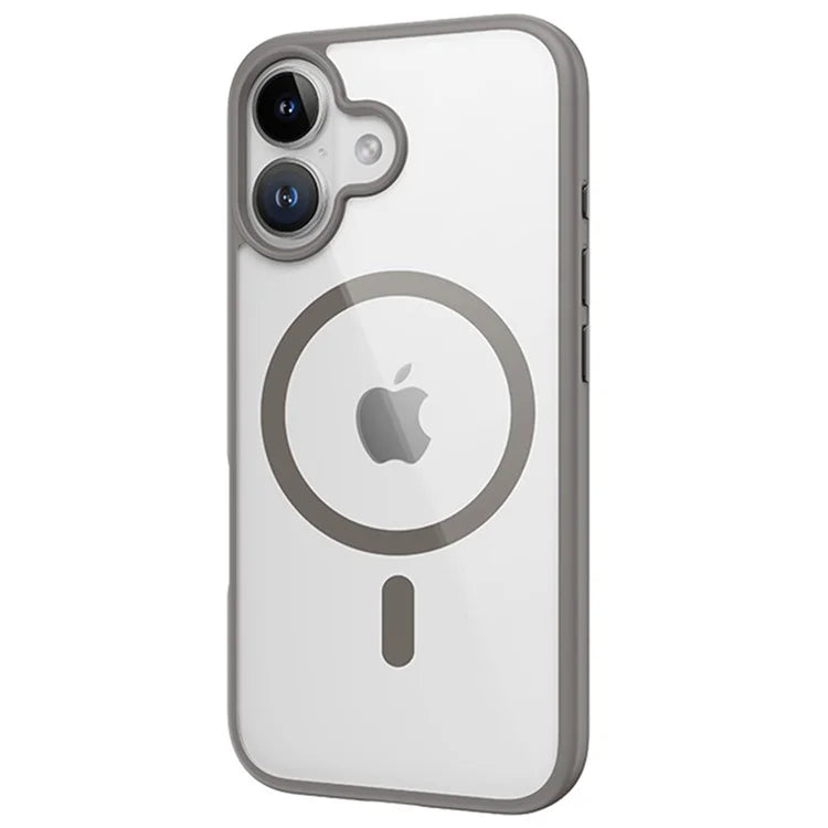 ROCK For iPhone 16 Plus Clear Phone Case Compatible with MagSafe PC+TPU Cover
