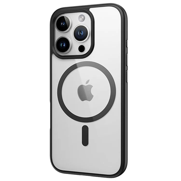 ROCK For iPhone 16 Pro Clear Phone Case Compatible with MagSafe PC+TPU Cover