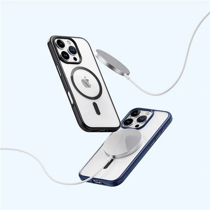 ROCK For iPhone 16 Pro Clear Phone Case Compatible with MagSafe PC+TPU Cover