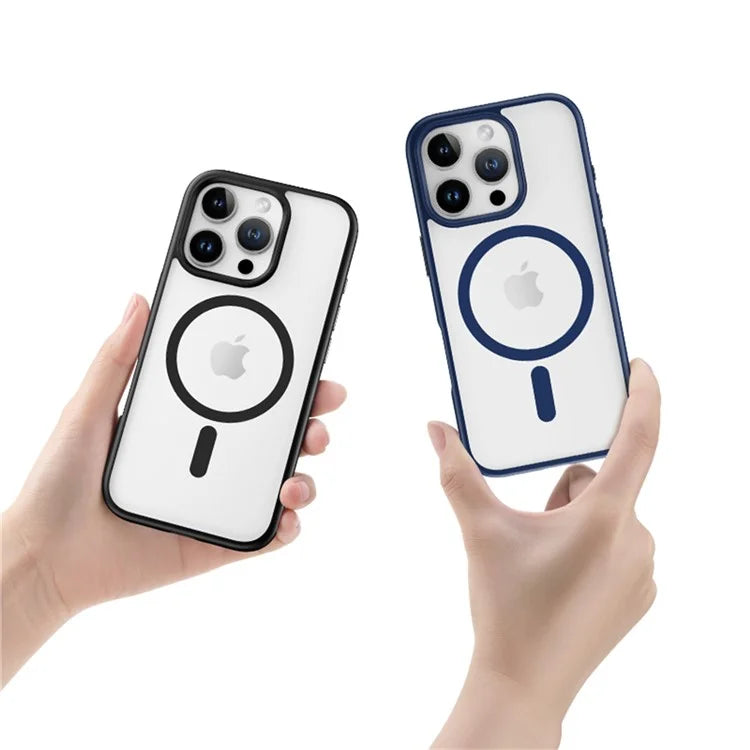 ROCK For iPhone 16 Pro Clear Phone Case Compatible with MagSafe PC+TPU Cover