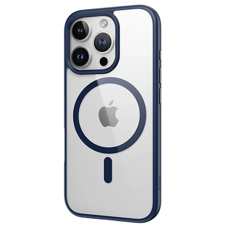 ROCK For iPhone 16 Pro Clear Phone Case Compatible with MagSafe PC+TPU Cover