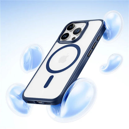 ROCK For iPhone 16 Pro Clear Phone Case Compatible with MagSafe PC+TPU Cover