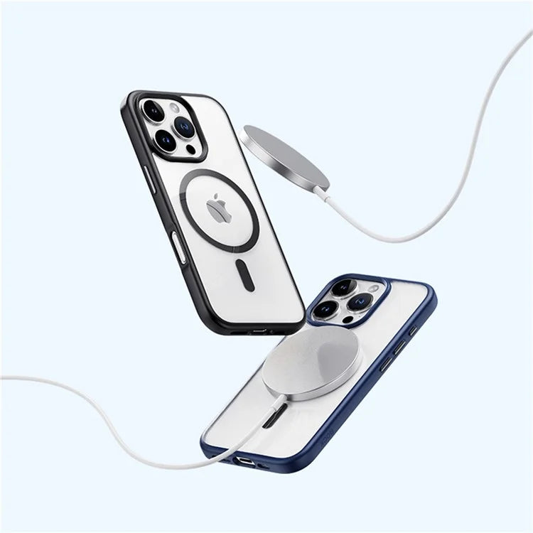 ROCK For iPhone 16 Pro Clear Phone Case Compatible with MagSafe PC+TPU Cover