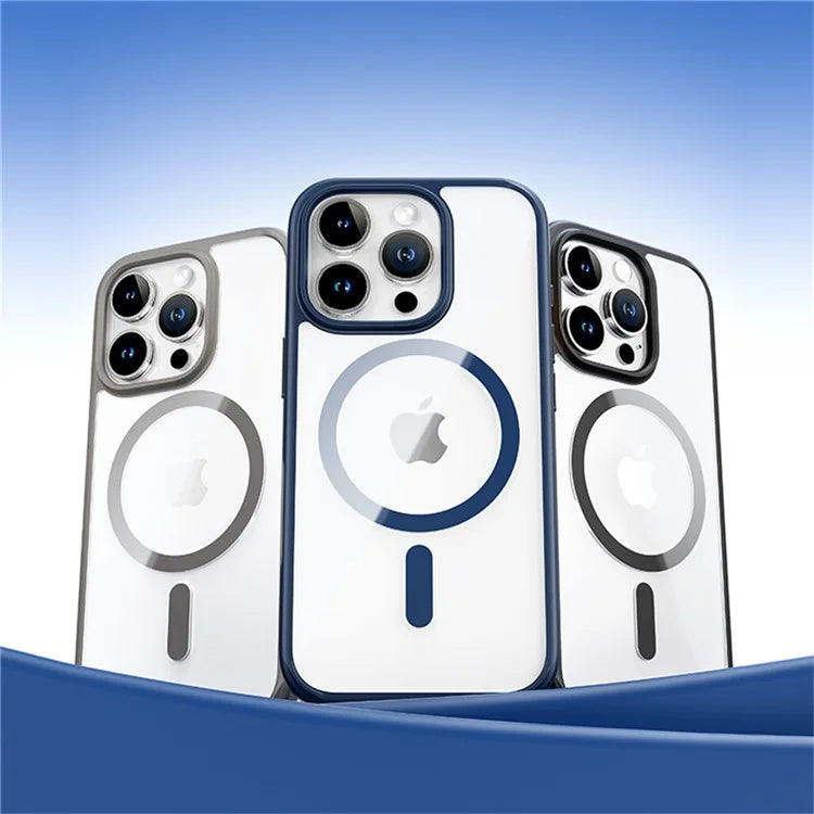 ROCK For iPhone 16 Pro Clear Phone Case Compatible with MagSafe PC+TPU Cover