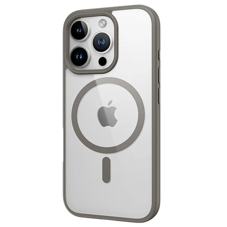 ROCK For iPhone 16 Pro Clear Phone Case Compatible with MagSafe PC+TPU Cover