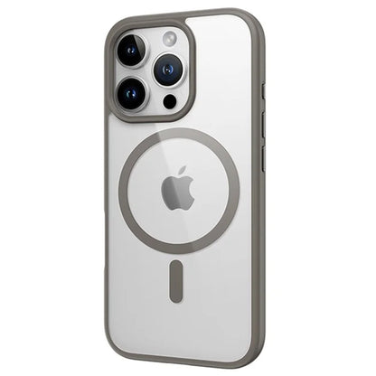 ROCK For iPhone 16 Pro Clear Phone Case Compatible with MagSafe PC+TPU Cover